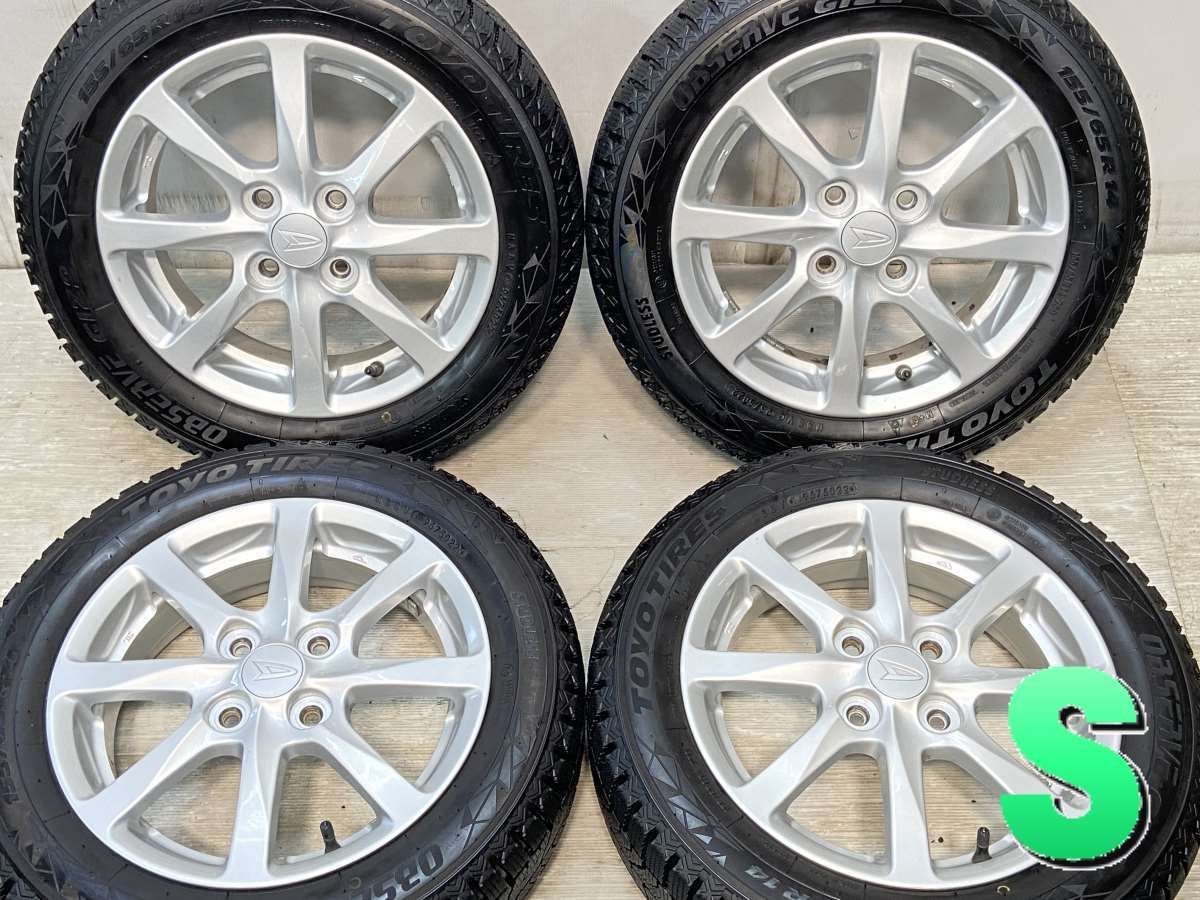 155/65R14 トーヨータイヤ オブザーブGIZ2 ダイハツ純正 14x4.5 45 100-4穴 中古タイヤ スタッドレスタイヤ ホイールセット  4本セット w14240910019 - メルカリ