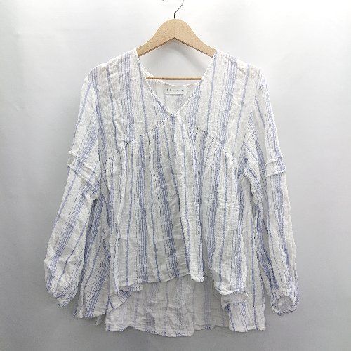 ◇ ⊇ snidel home ダブルガーゼ ストライプ柄 長袖 チュニック