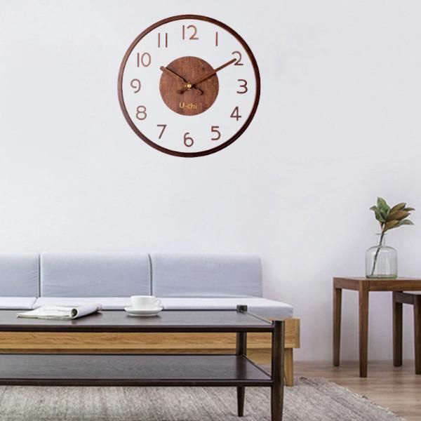 電波掛け時計 壁掛け時計 北欧 おしゃれ 音がしない 木製 柱時計 ウッド 天然木 ウォールクロック インテリア 連続秒針 静音 無騒音 デザイン 壁飾り モダン ナチュラル アンティークウォー