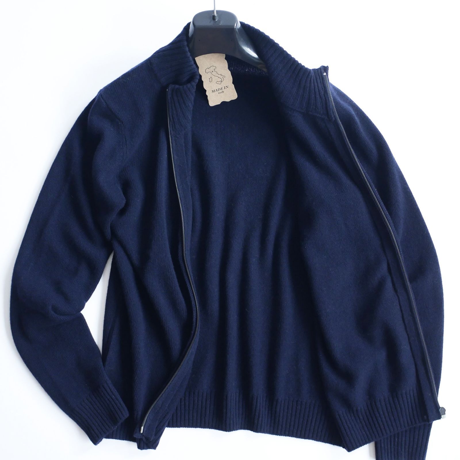 メイドインイタリー●25-26秋冬●ラグジュアリーカシミヤニットブルゾン●メンズ