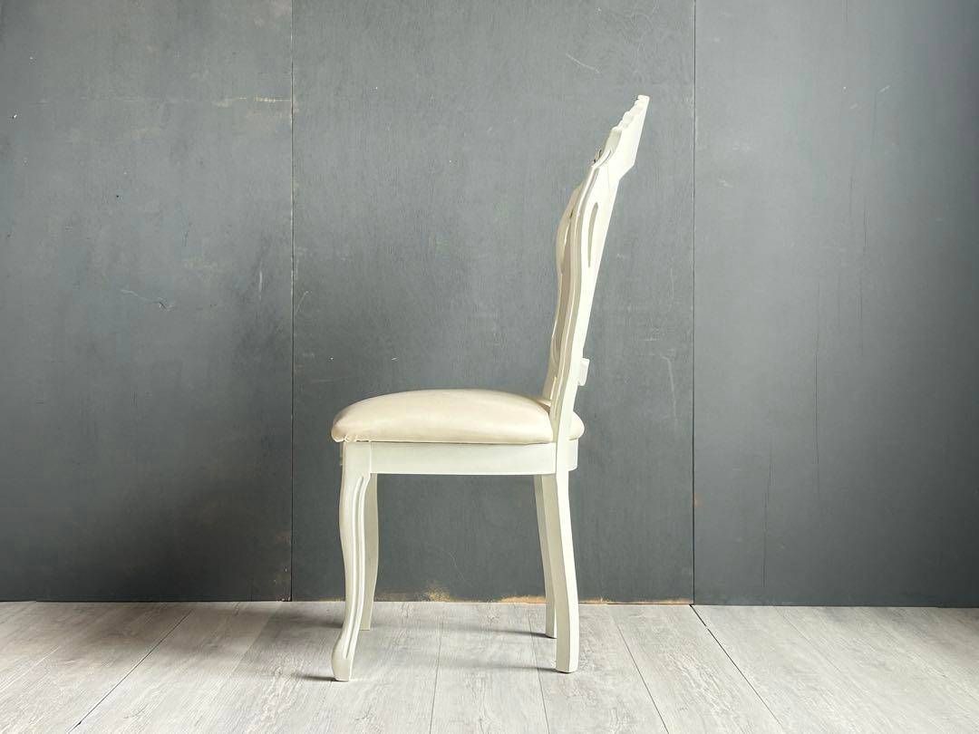 ④　イタリア　ヨーロピアン　ヨーロッパ　猫脚　シンプル　ホワイトチェア　nz ① イタリア ヨーロピアン ヨーロッパ 猫脚 シンプル ホワイトチェア nz