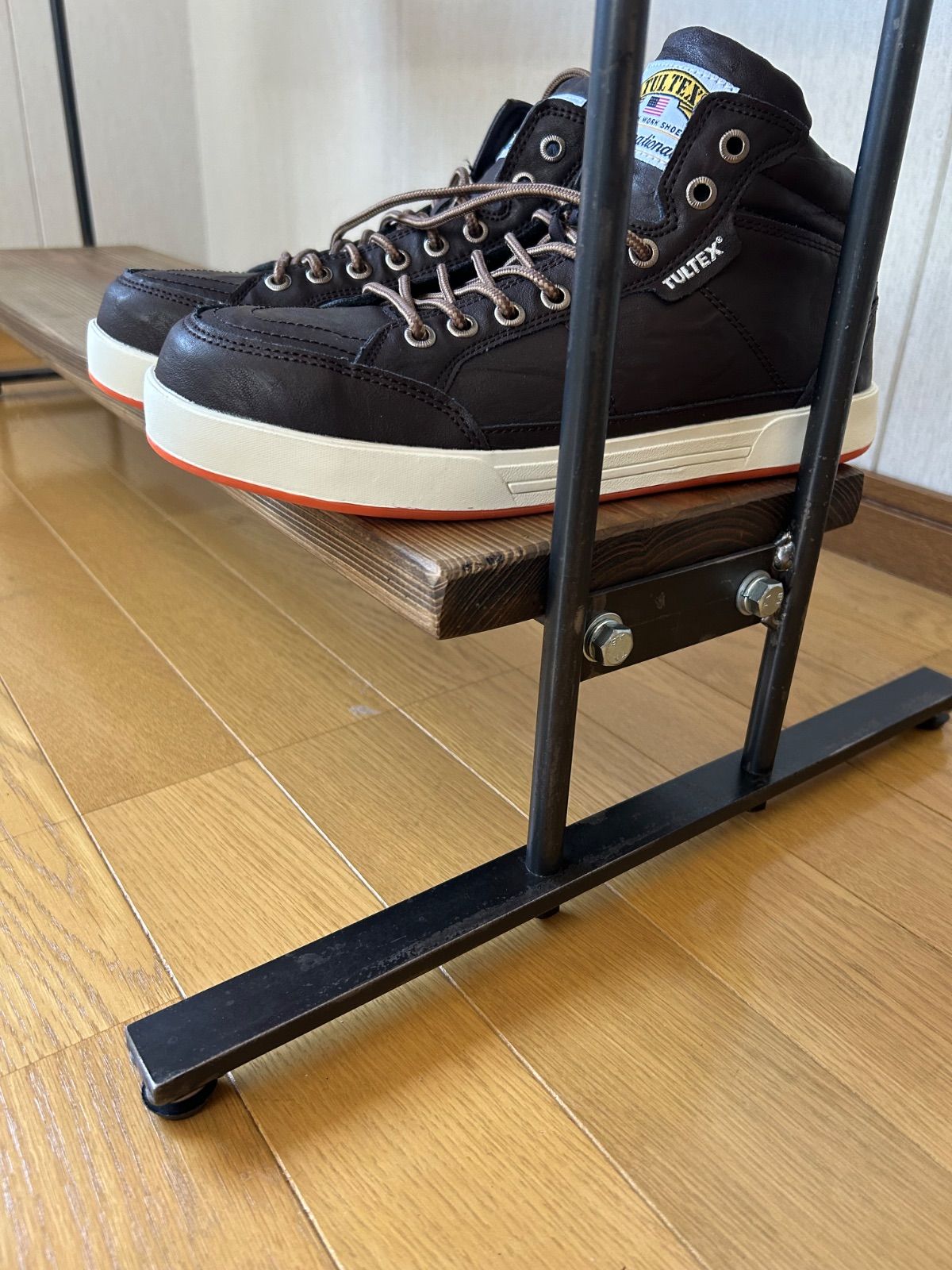 ハンガーラック コンパクト アンティーク ハンドメイド 古材