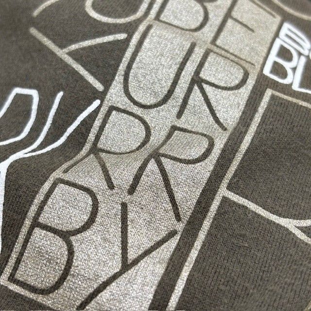 中古 バーバリーブラックレーベル BURBERRY BLACKLABEL 半袖 Tシャツ カーキ ロゴネーム メンズ サイズ2