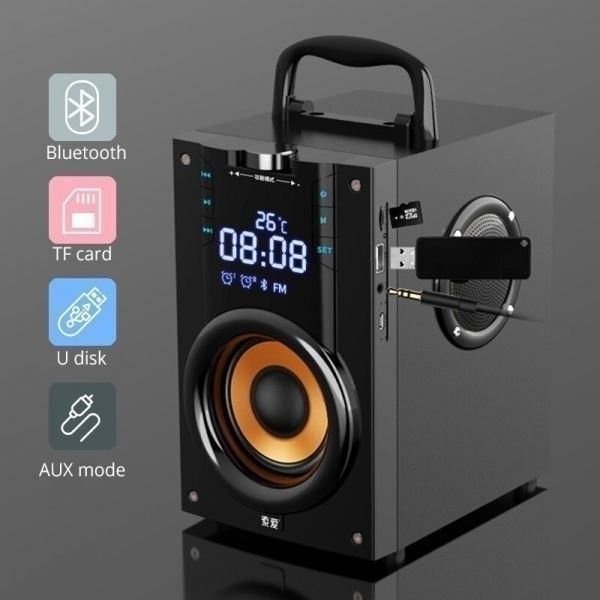 2200mAh 4.2 ワイヤレス Bluetooth スピーカー Led 3D サラウンドステレオサブウーファーのTF FM AUX　ラジオ 新品
