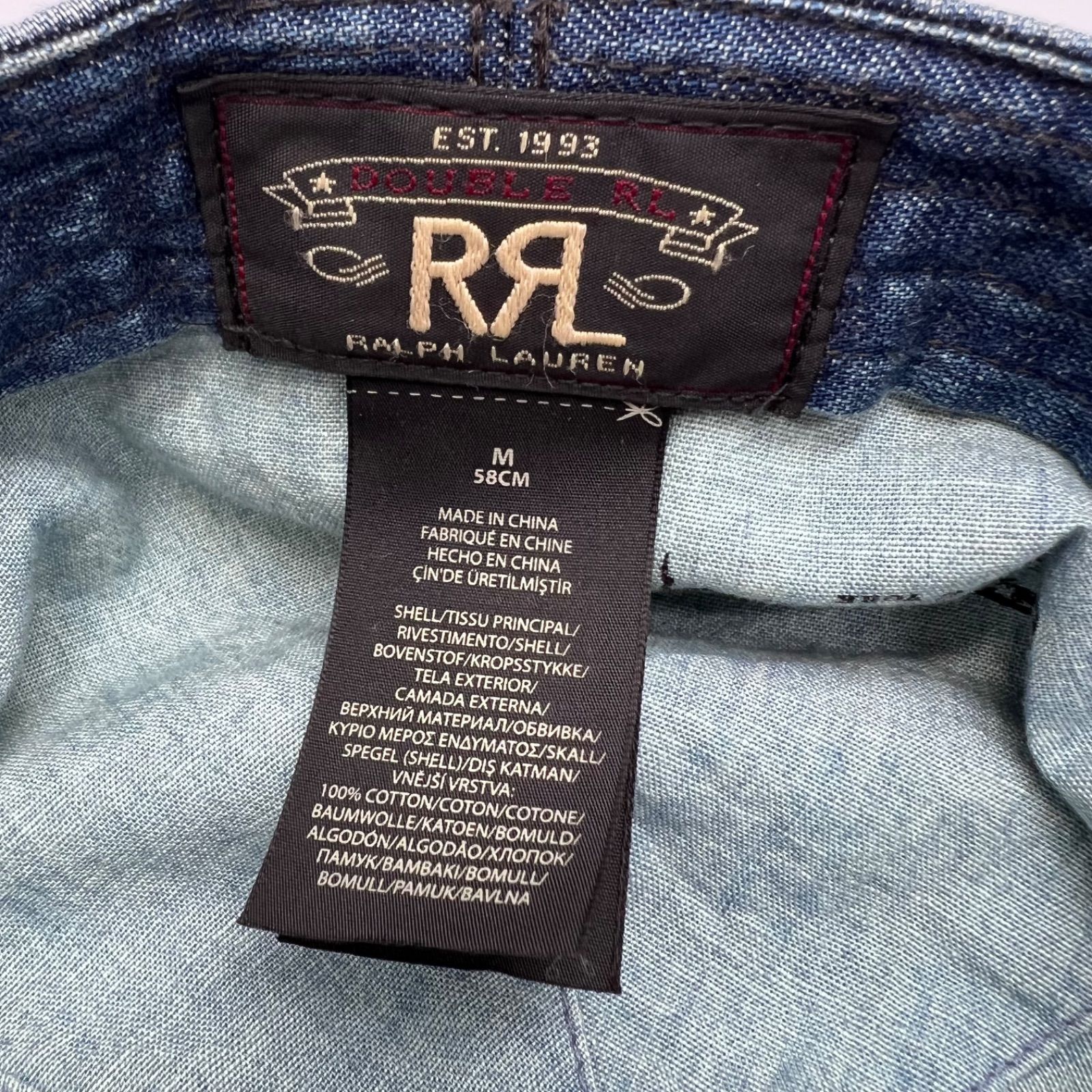 RRL double ralph lauren denim casquette hunting cap ダブルアール