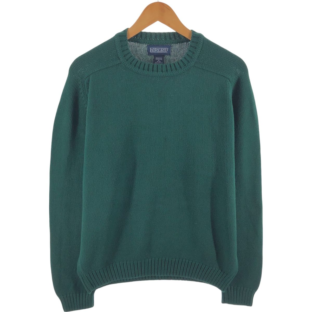 古着 90年代 ランズエンド LANDS' END コットンニットセーター USA製