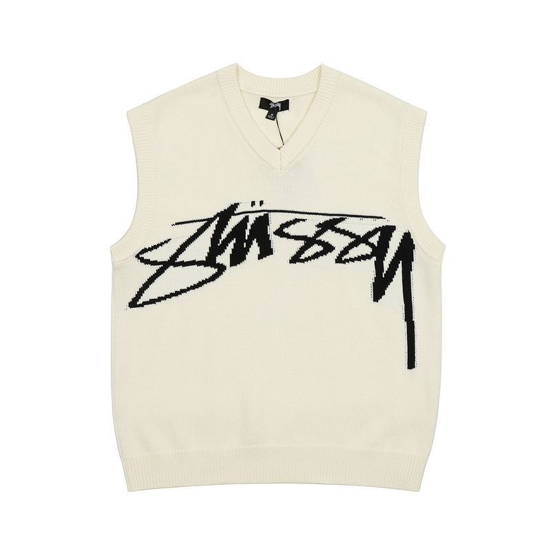 新品未使用STUSSY ニットベスト トップス ベスト Vネック ゆったり 