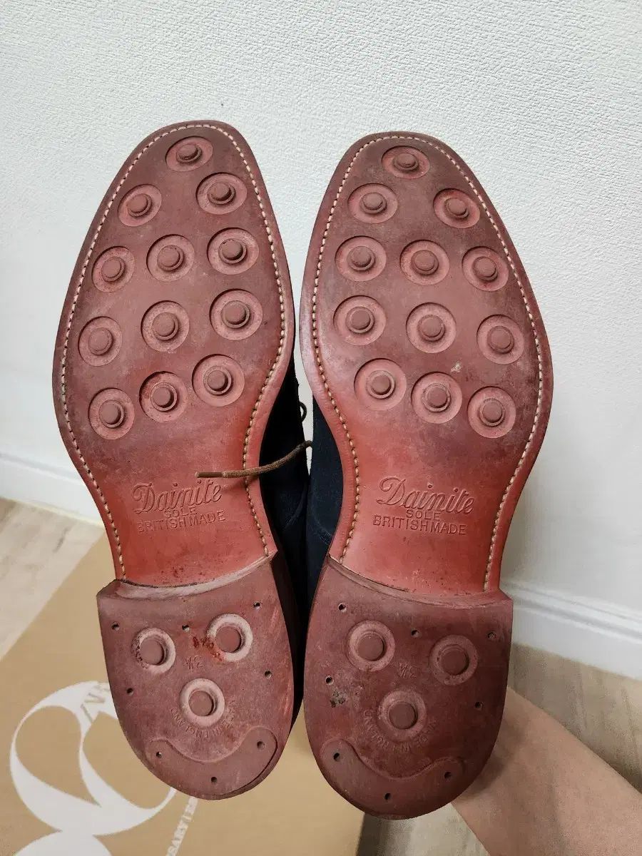  LEFFOT アルフレッド サージェント メイド UK 8 ネイビー スエード ダイナイト ダービー ローファー ブーツ 革靴