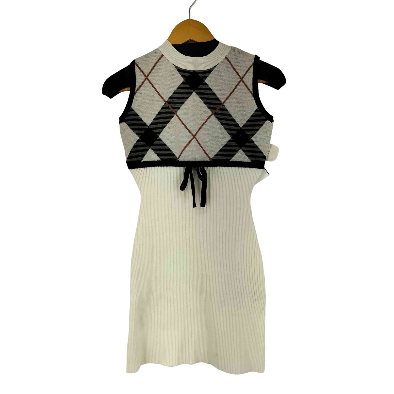 お値下げこの機会に❣️Darich❣️チェックジャガードニットミニワンピースFree ダーリッチ Darich チェックジャガードニットミニワンピース