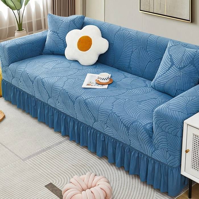 ソファーカバー 13人掛け 北欧風 肘付き マルチカバー フリル ソファー