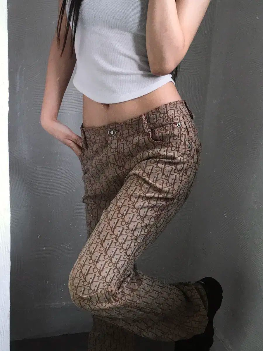 Dior クリスチャン ディオール ブティック ベージュ オブリーク パンツ