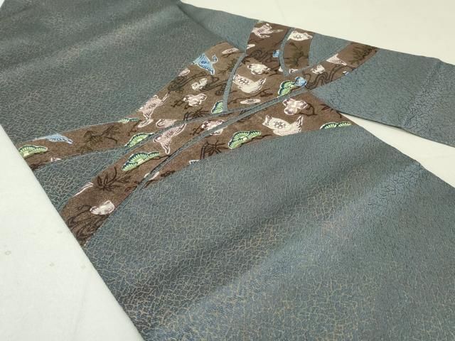 平和屋着物◎九寸名古屋帯 絵皿花鳥文 金糸 逸品 DAAD3069sf