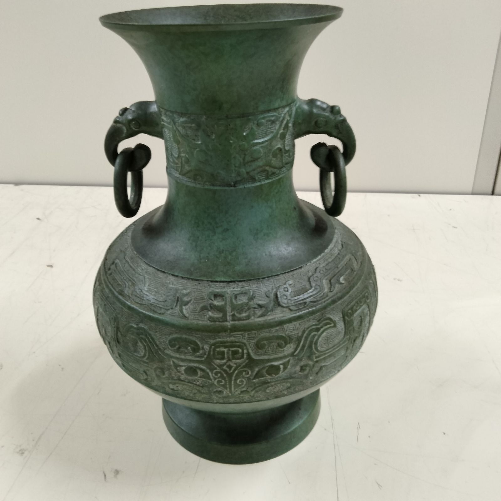 真峰作　花瓶　高岡銅器　工芸品 真峰作 花瓶 高岡銅器