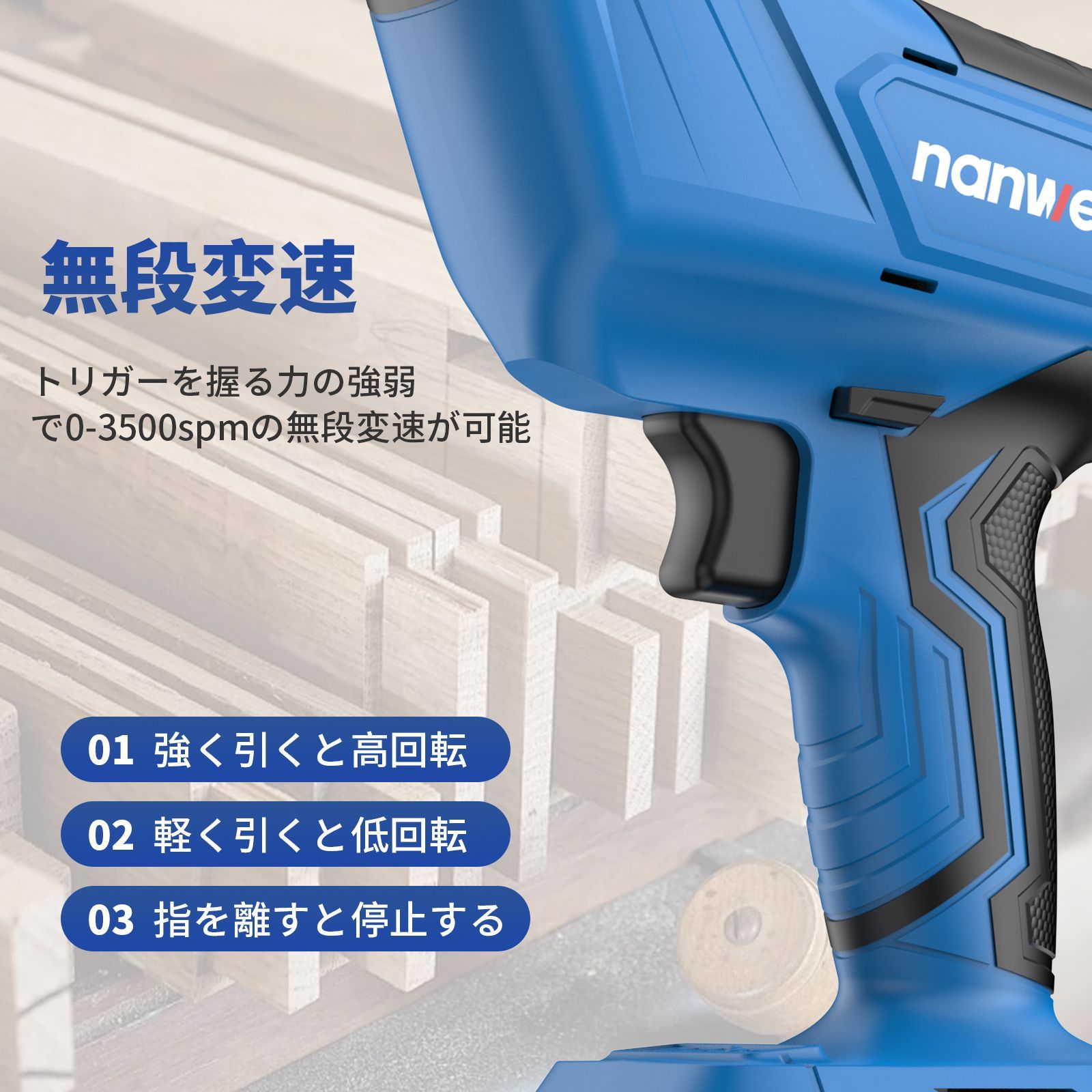 中古品】NANWEI 充電式レシプロソー マキタ18Vバッテリー対応 電動