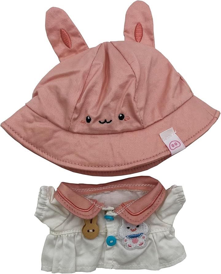 ピンクのぬいぐるみ 赤と黄色の帽子 AXLUCE ぬい服 ぬいぐるみ 人形(ピンク帽子, 20cm) - メルカリ