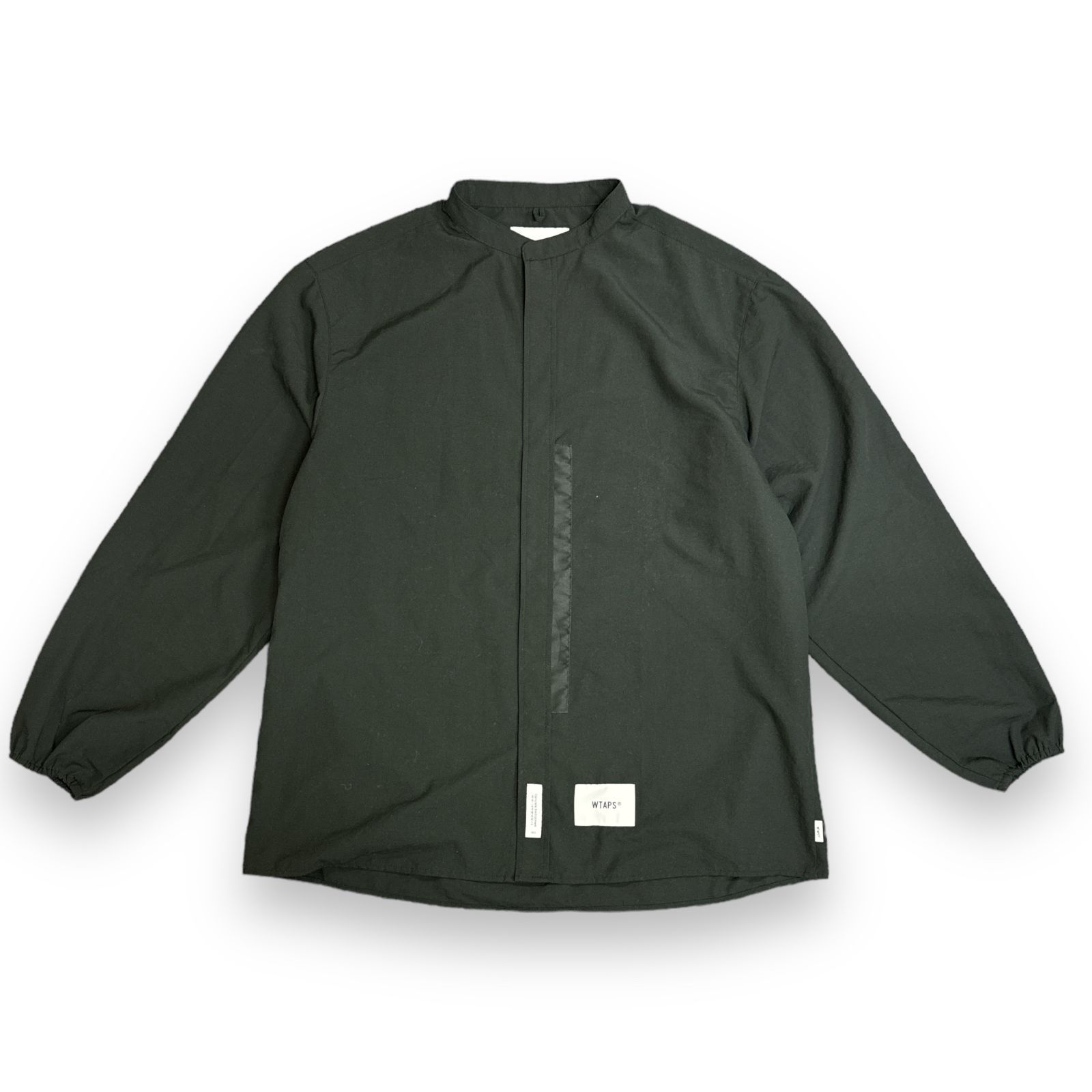 定価28600円 WTAPS 23SS Arrestor / LS / Poly. Broadcloth. Sign アレスター バンドカラーシャツ  ダブルタップス 231TQDT-SHM01 1 61878A4