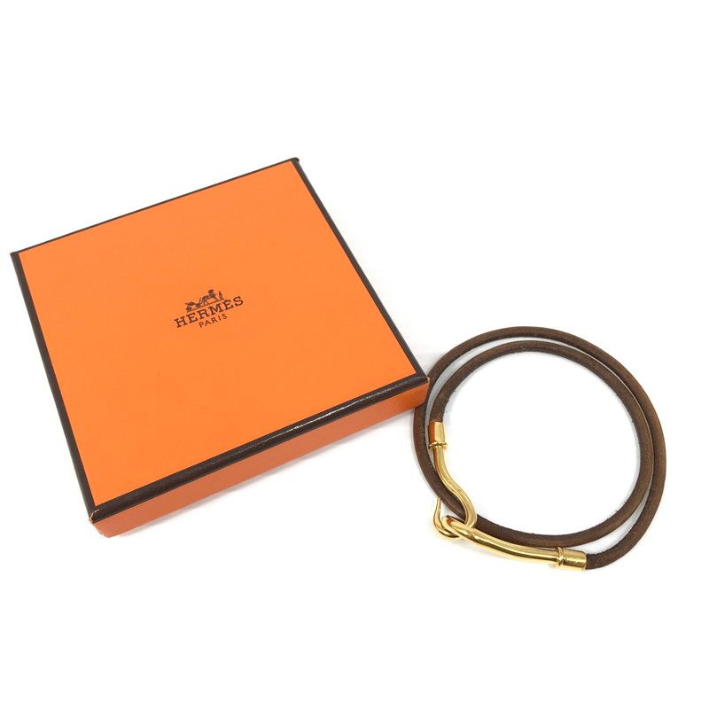 メンズ HERMES エルメス ジャンボ レザー ２連ブレスレット アクセサリー 183-250416-yk-19-TAG