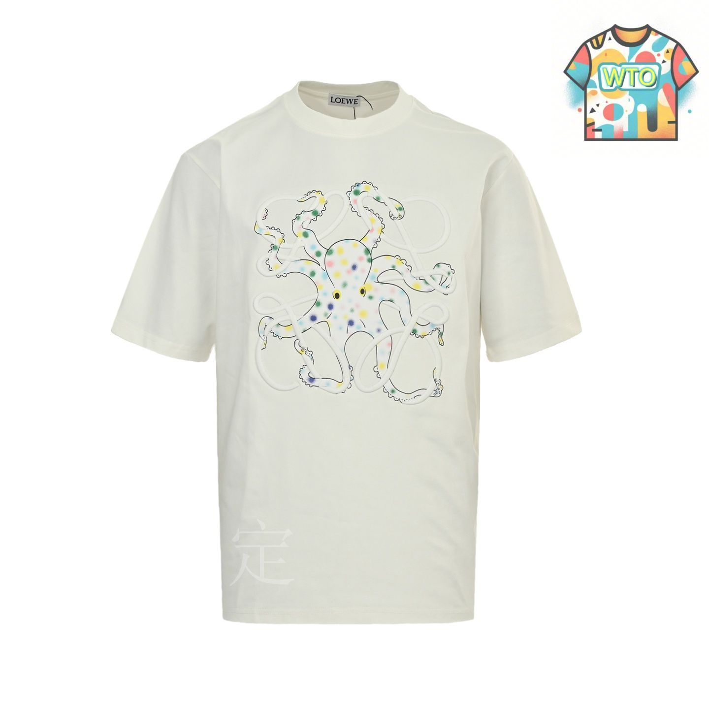LOEWE 刺繍プリントTシャツ XS ロエベ Tシャツ Loewe ホワイト ロゴ 刺繍