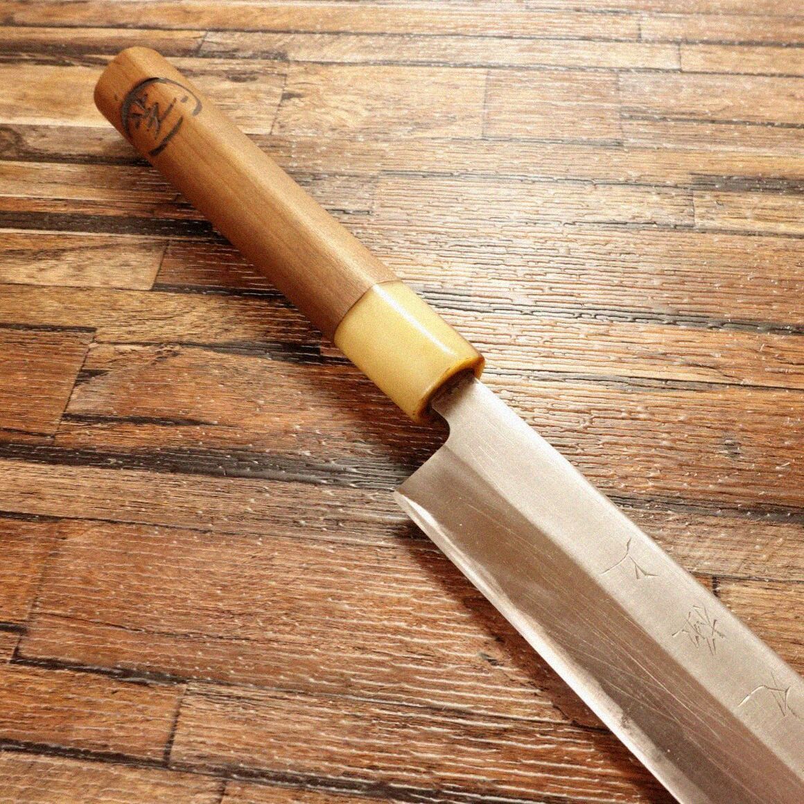 【研ぎ済み】白鋼・本霞・水牛口　正本　柳刃包丁　刺身包丁　ナイフ　料理　釣り 研ぎ済み】白鋼・本霞・水牛口 正本 柳刃包丁 刺身包丁 ナイフ 料理