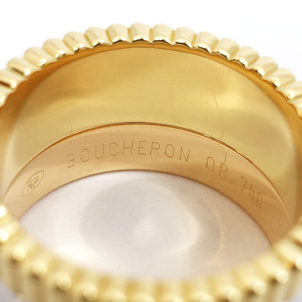 栄】ブシュロン K18YG WG キャトル クラシック リング ラージ