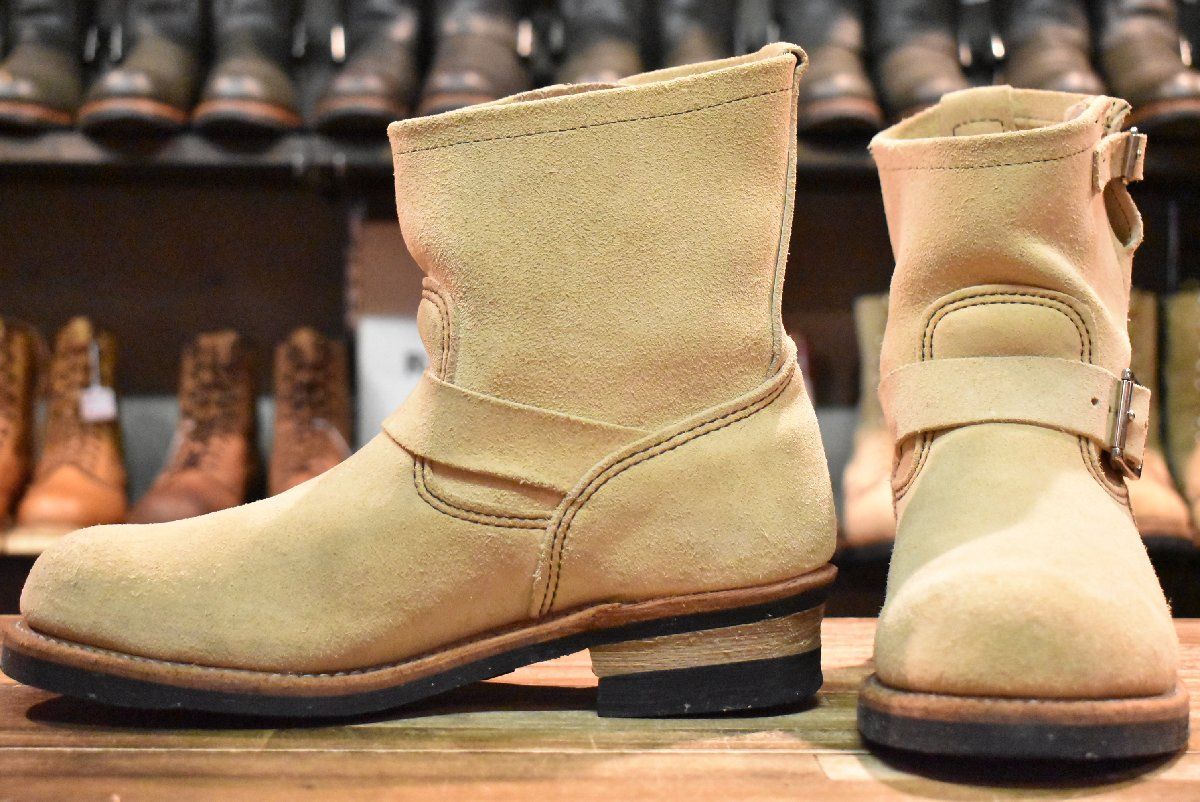 9D 13年 レッドウィング 2965 ショート スエードエンジニア ホーソーンアビレーンラフアウト ブーツ redwing HOPESMORE FI273