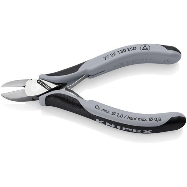 KNIPEX クニペックス エレクトロニクスニッパー ESD 全長130mm 7702-130ESD