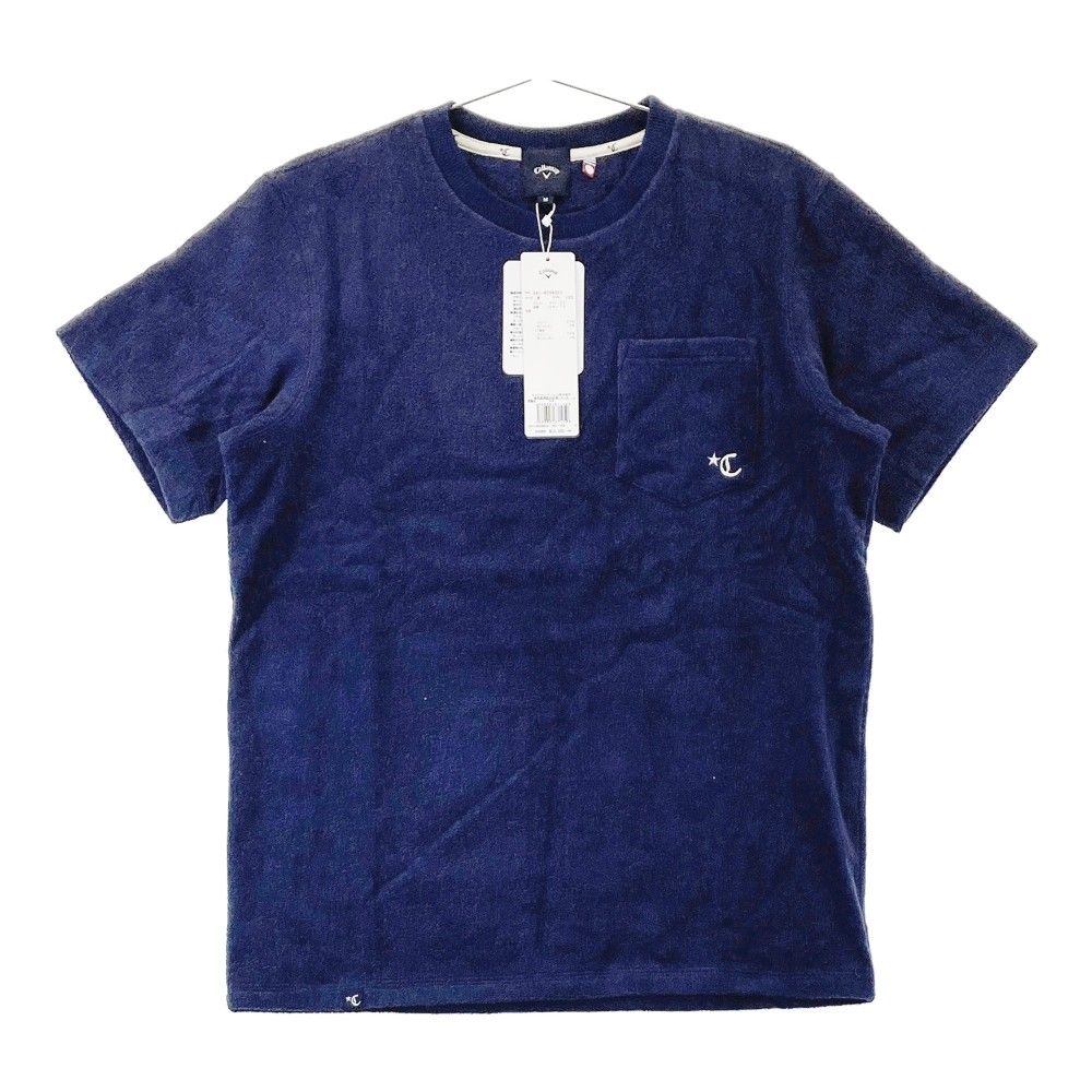 サイズ M CALLAWAY SELECT キャロウェイ セレクト 241-8236001 半袖Tシャツ パイル ネイビー系 240101369887 ゴルフウェア メンズ ストスト