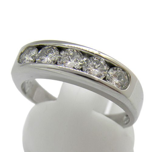 PT900 ダイヤモンド リング 1カラット 15.5号 1.01ct プラチナ 一文字 