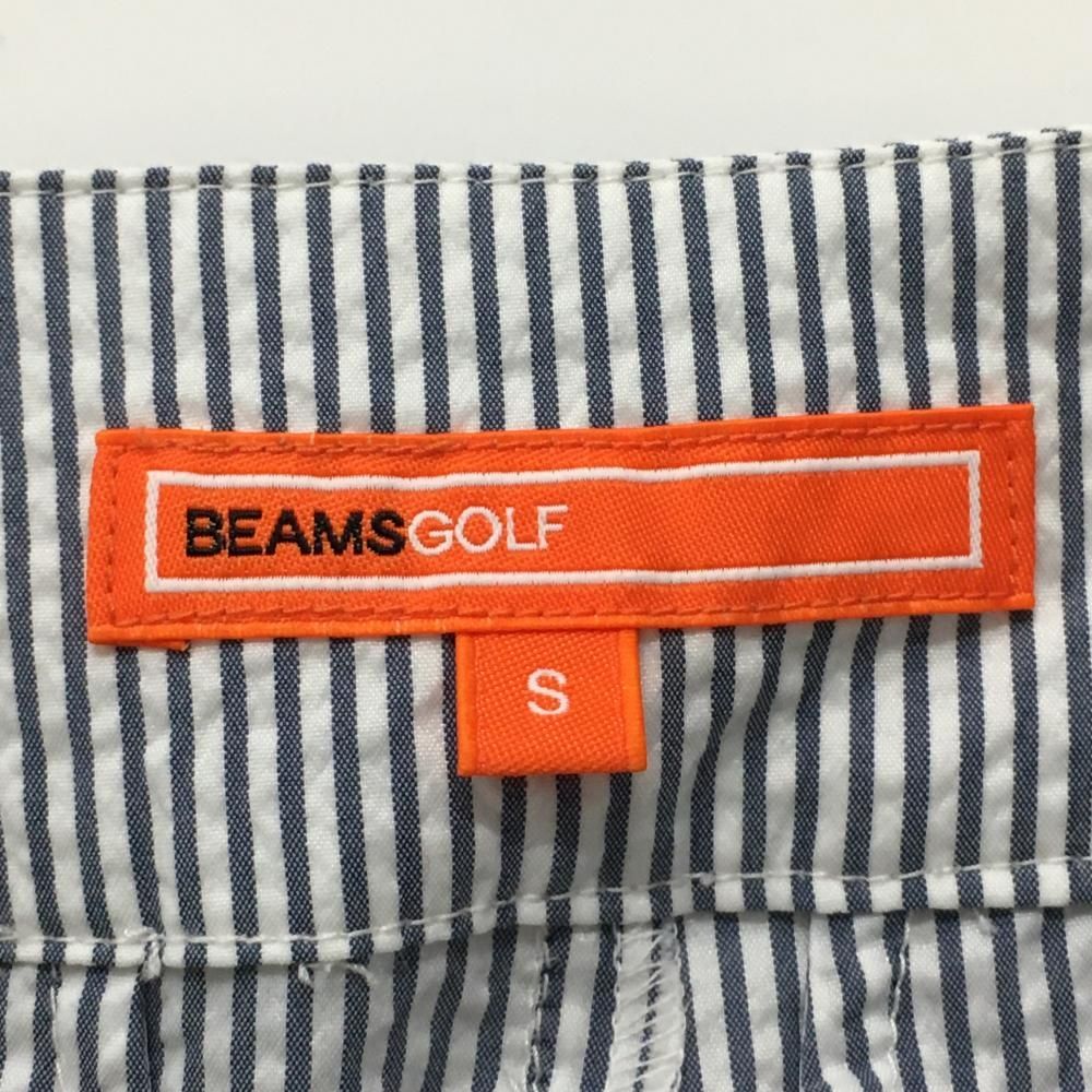 BEAMS キュロットスカート ビームスゴルフ ストライプ柄 GOLF 超美品ビームスゴルフ リネンライクラップキュロットスカート チェック柄 83-28-0005-803 白×ネイビー GOLF動きやすいうえに可愛さ120％なスカート見えキュロット &frasl; ビームス ゴルフ（キュロット｜レディースウェア）：ウェア GOLF（ビームス ストレッチコーデュロイ