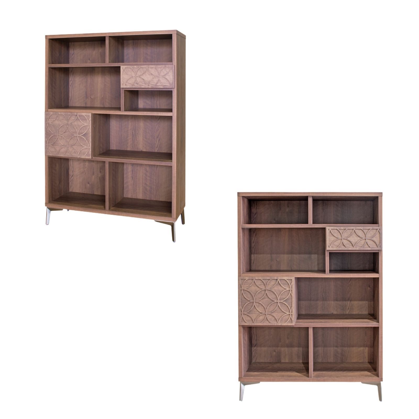 シェルフ 間仕切り 本棚 飾り棚 幅90cm 高さ130cm ヴィンテージ風の Arrivo SELECT