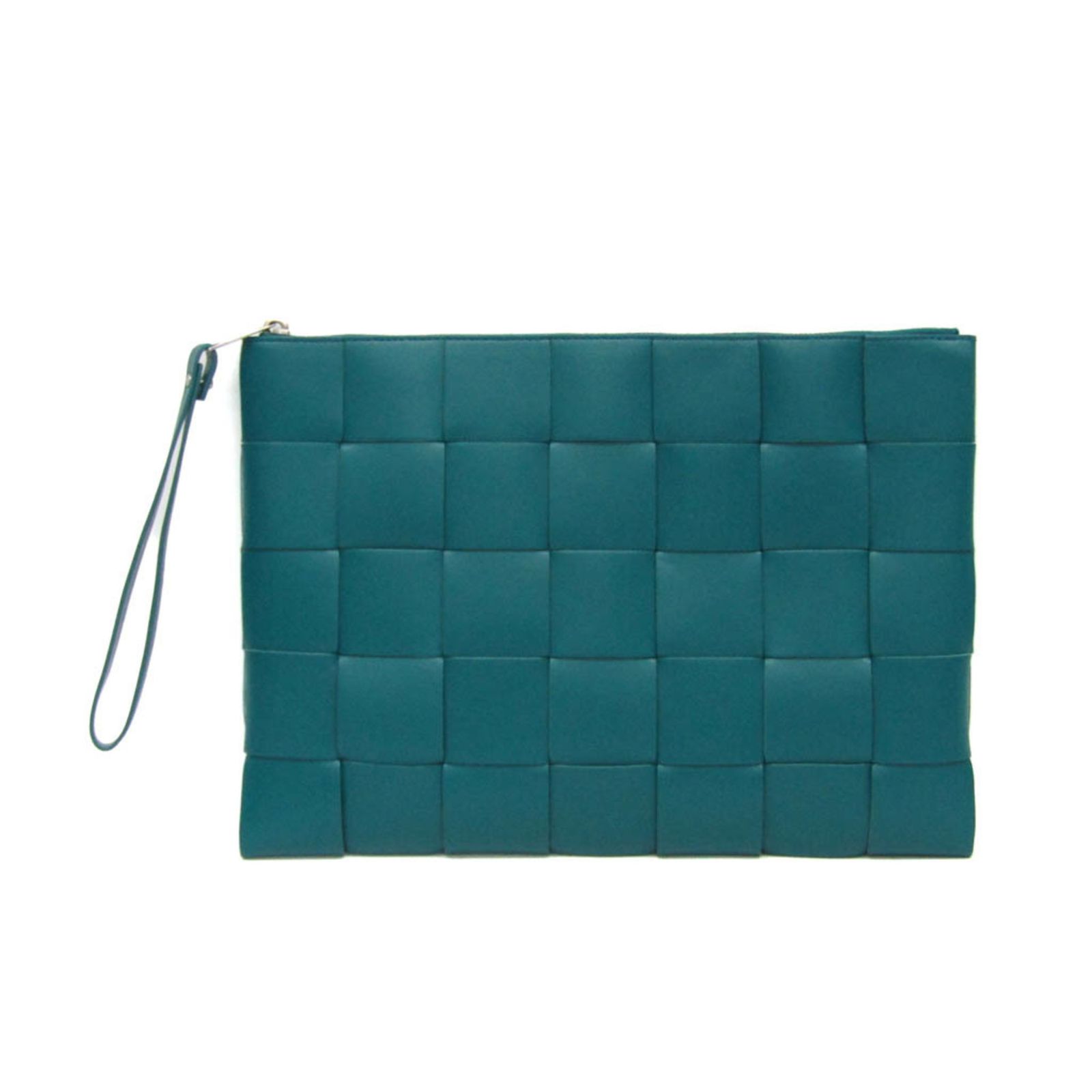 ボッテガ ヴェネタ Bottega Veneta イントレチャート ラージ カセット ポーチ メンズ レザー クラッチバッグ ポーチ エメラルドグリーン