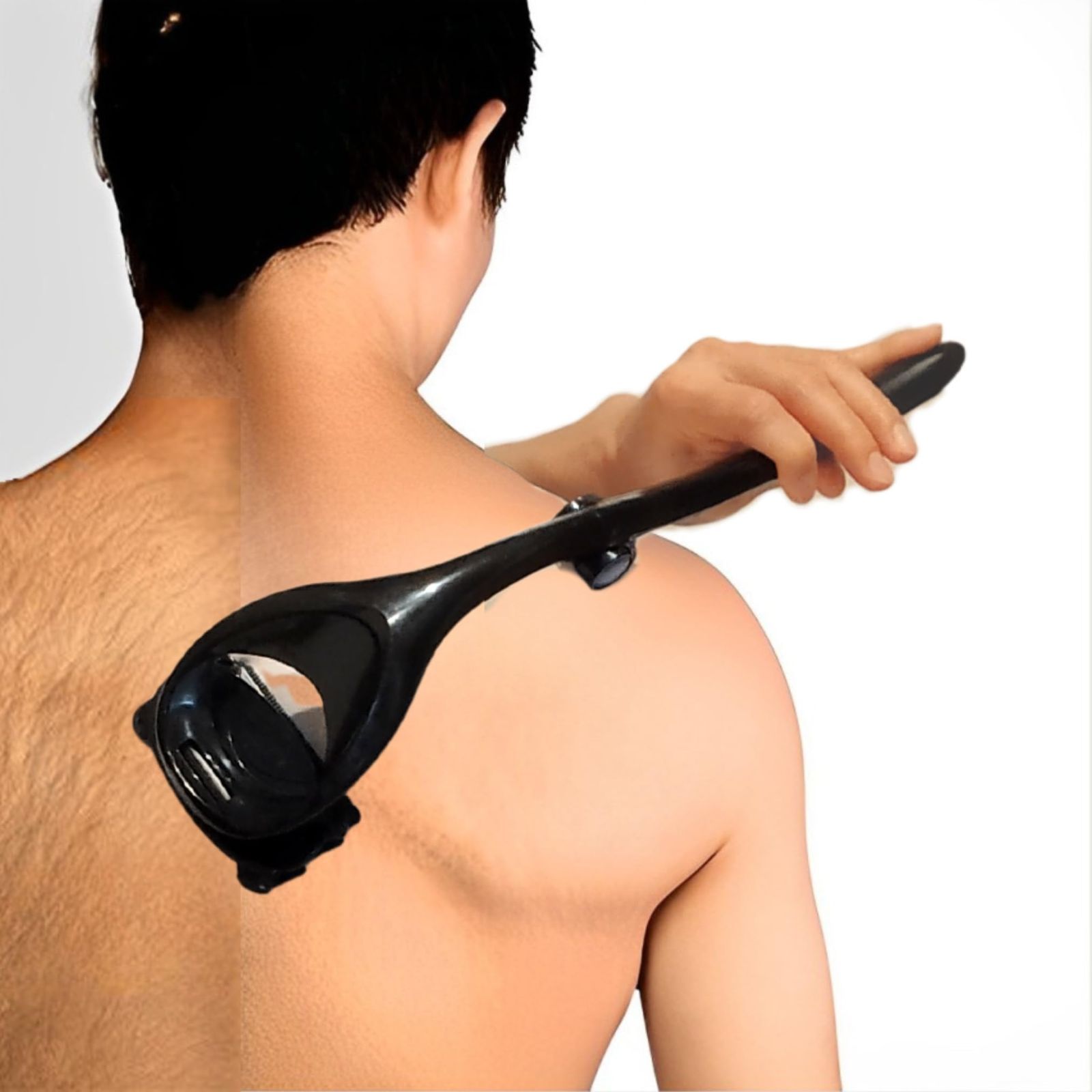 肌を切らないカミソリ 毛剃り 除毛シェーバー 男女兼用 背中 ムダ毛処理 折りたためる コンパクト（2枚刃 LEONIA 替え刃付き ）