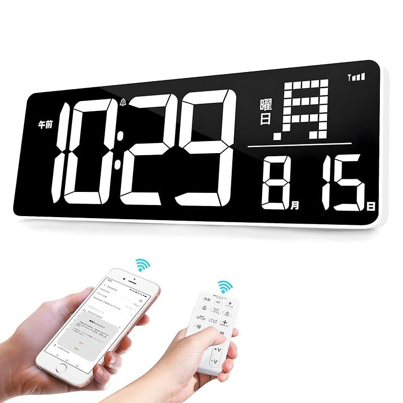 置時計　日にち　曜日　タイマー　送料込 本日限定Point2倍!デジタル時計 おしゃれ 置き時計 小型 かわいい 温度 電池式 日付 曜日 アラーム スヌーズ 目覚まし時計 インテリア  男性 女性 大音量 小さい LED 子供 ベッド 寝室 静音 卓上 デジタル時計 置時計 デジタル 日本語説明書 ホワイト | 腕時計＆雑貨 イデアル