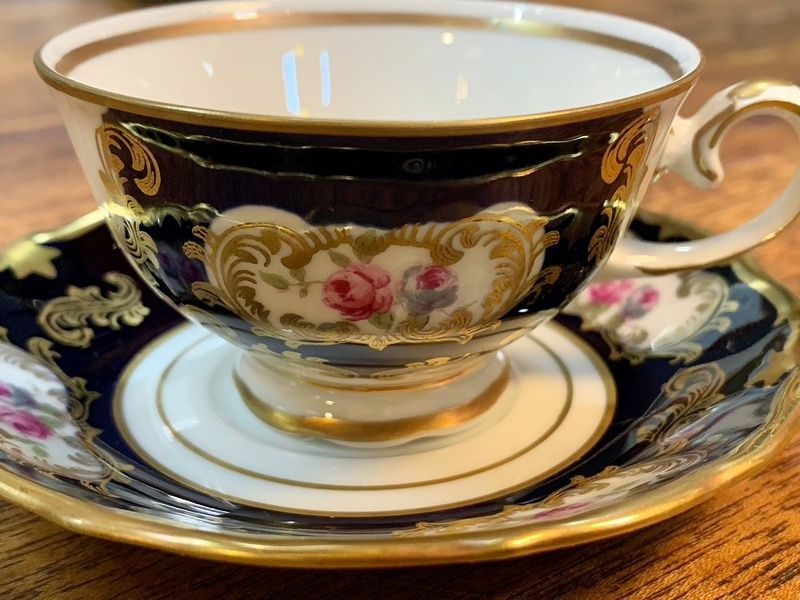 REICHENBACH Echt Kobalt デミタスカップ＆ソーサー 1客 ドイツ製