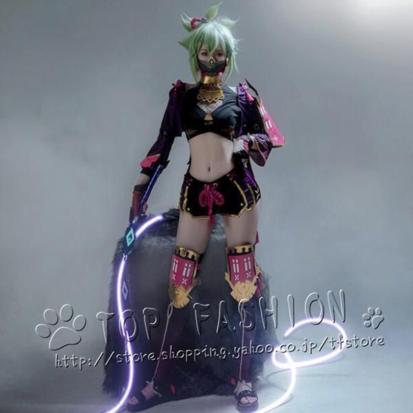 原神 げんしん Genshin Impact 久岐忍 くきしのぶ 雷元素 コスプレ衣装 ウィッグ 靴 道具別売り