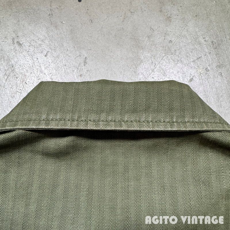 40's U.S.NAVY N-3 HBTジャケット USN ヘリンボーンツイル 月桂樹