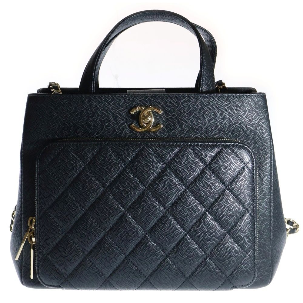 CHANEL (シャネル) ビジネスアフィニティ キャビアスキンレザー