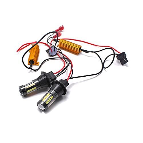 Wellvie 66連 T20 LED ウインカーポジションキット 66SMD ハイフラ防止抵抗付きソケット ピンチ部違い（ホワイト/アンバー/2点セット）