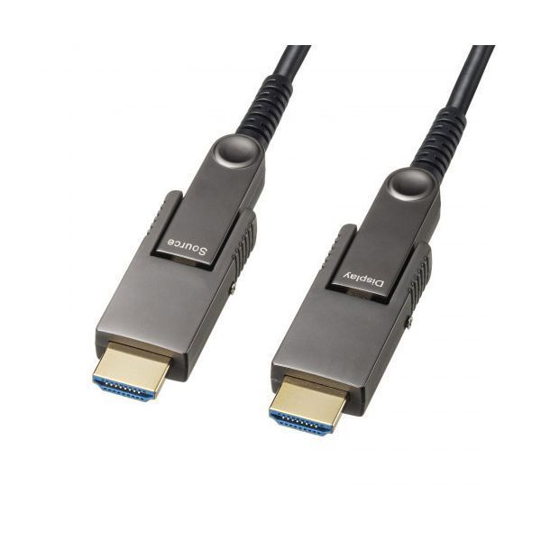 サンワサプライ 4K60Hz対応光ファイバHDMIケーブル 100m ブラック KM-HD20-PFBAD100