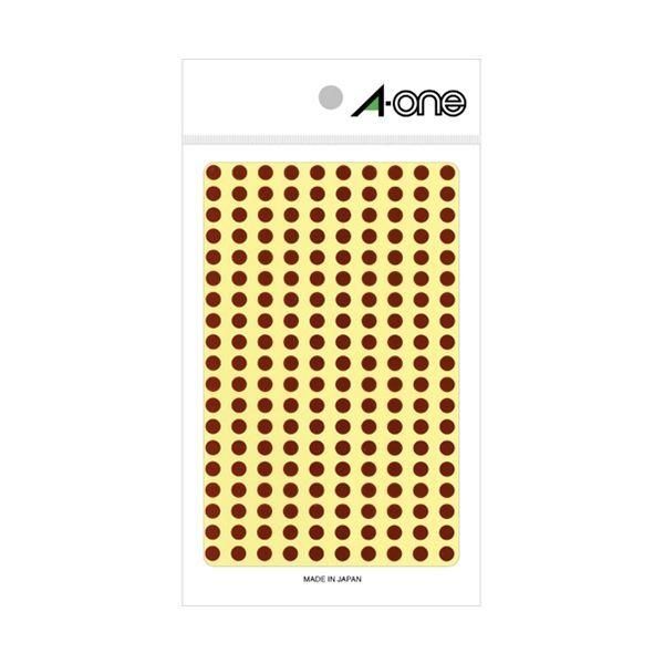 （まとめ） エーワンカラーラベル 丸型 直径5mm 茶 07067 1パック（1800片：200片×9シート） 〔×5セット〕