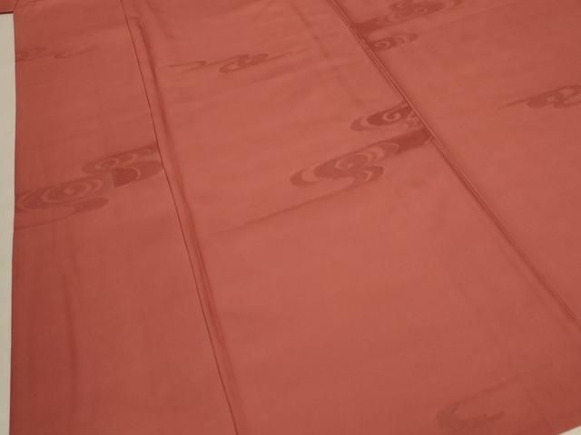 平和屋着物＊夏物 色無地 流水紋絽 茶色 洗える着物 未使用 AAAZ4635jd