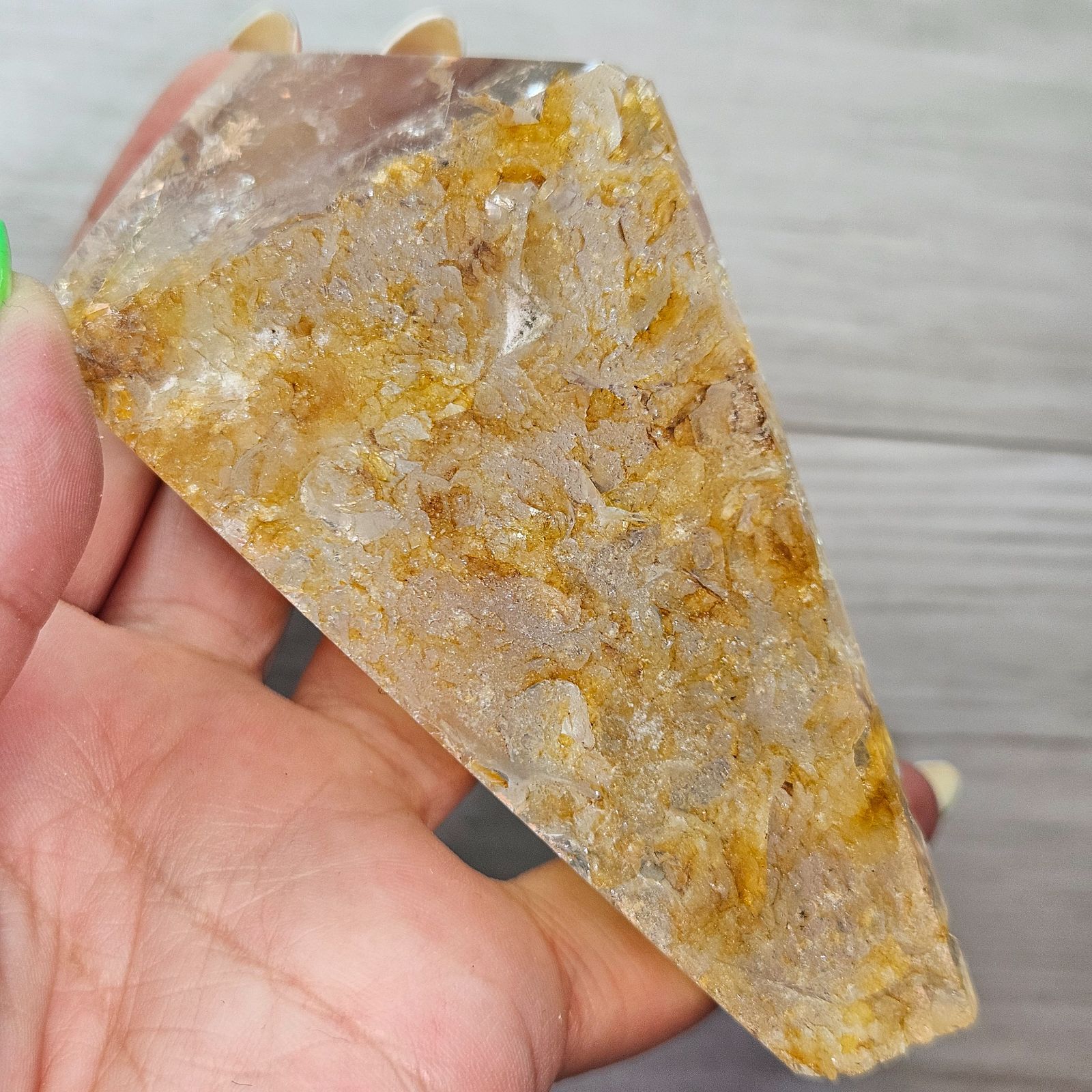 透明度◎虹入り🌈ライモナイトインクォーツ✨ゴールデンヒーラー