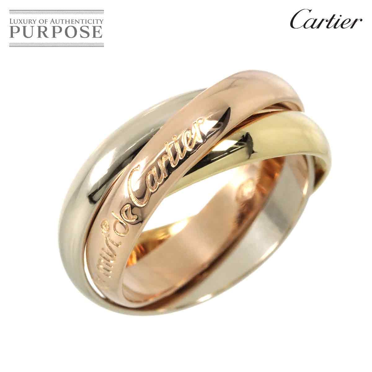 カルティエ Cartier トリニティ MM #49 リング K18 YG WG PG 3連 スリーゴールド 3カラー 750 指輪 Trinity  Ring 90235122 - メルカリ