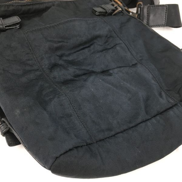 美品★エルメネジルド ゼニア ショルダーバッグ 黒ブラック メッセンジャー EZ BY ZEGNA/エルメネジルド ゼニア☆ショルダーバッグ【黒