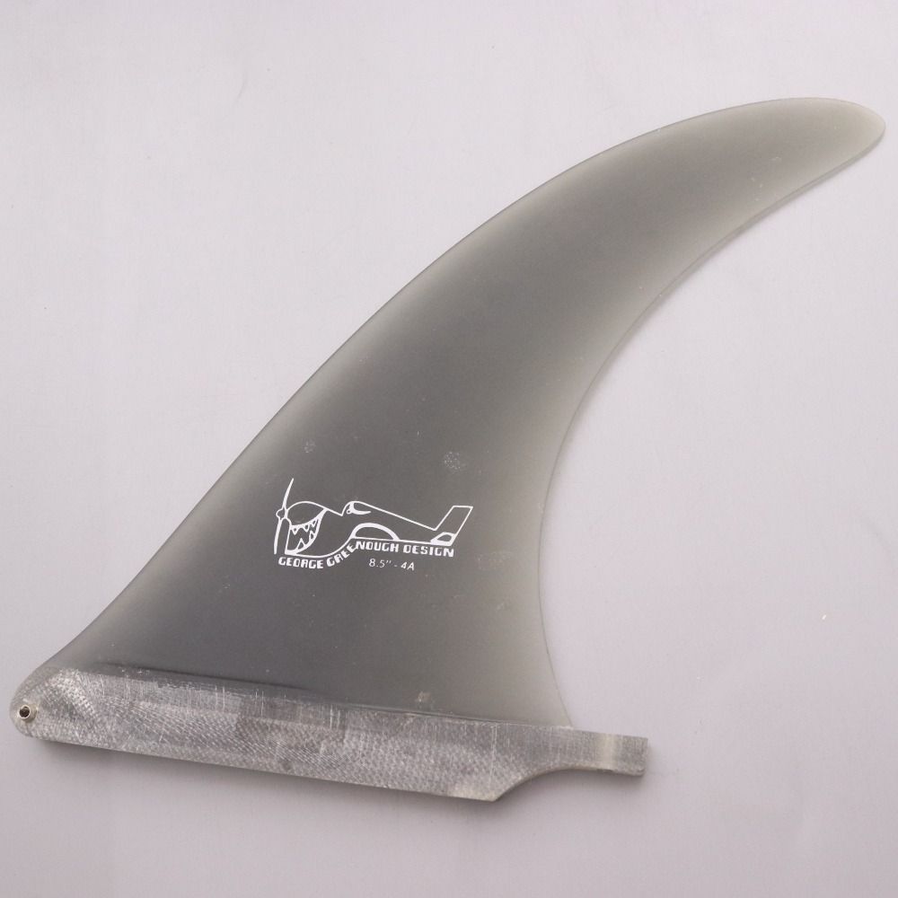 ジョージグリノー フィン サーフボードフィン 4A 8.5 シングルフィン センターフィン サーフィン クリア 袋付き