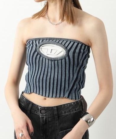 DIESEL M-CLARKSVILLE ニットトップス M デニム DIESEL M-CLARKSVILLE ニットトップス M デニム