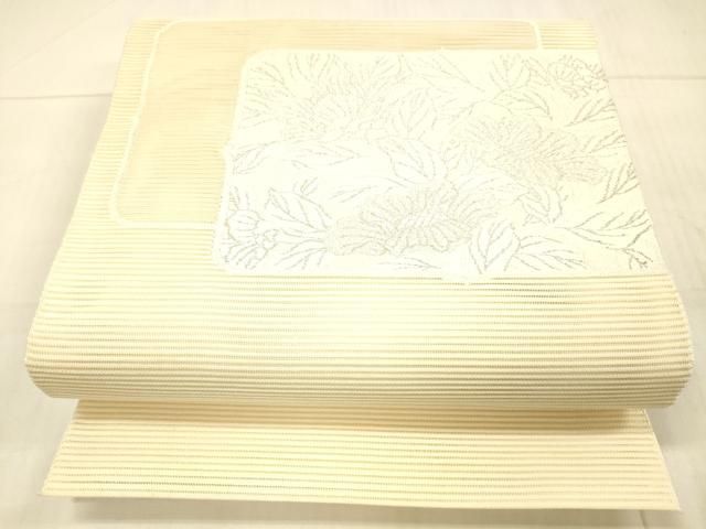 ヤフオク！ベストストア受賞店■平和屋着物■八寸名古屋帯　紬地　霞草花文　逸品　f109 ヤフオク！ベストストア受賞店□平和屋着物□極上の唐織 六通柄