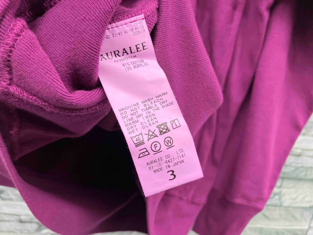 AURALEE／オーラリー／A23SP01SM SUPER MILLED SWEAT purple 