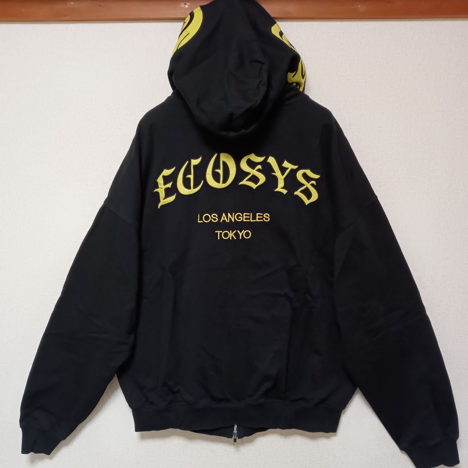 美品SUPPLIER×ECOSYSコラボジップパーカーSKULLスカルサプライヤー
