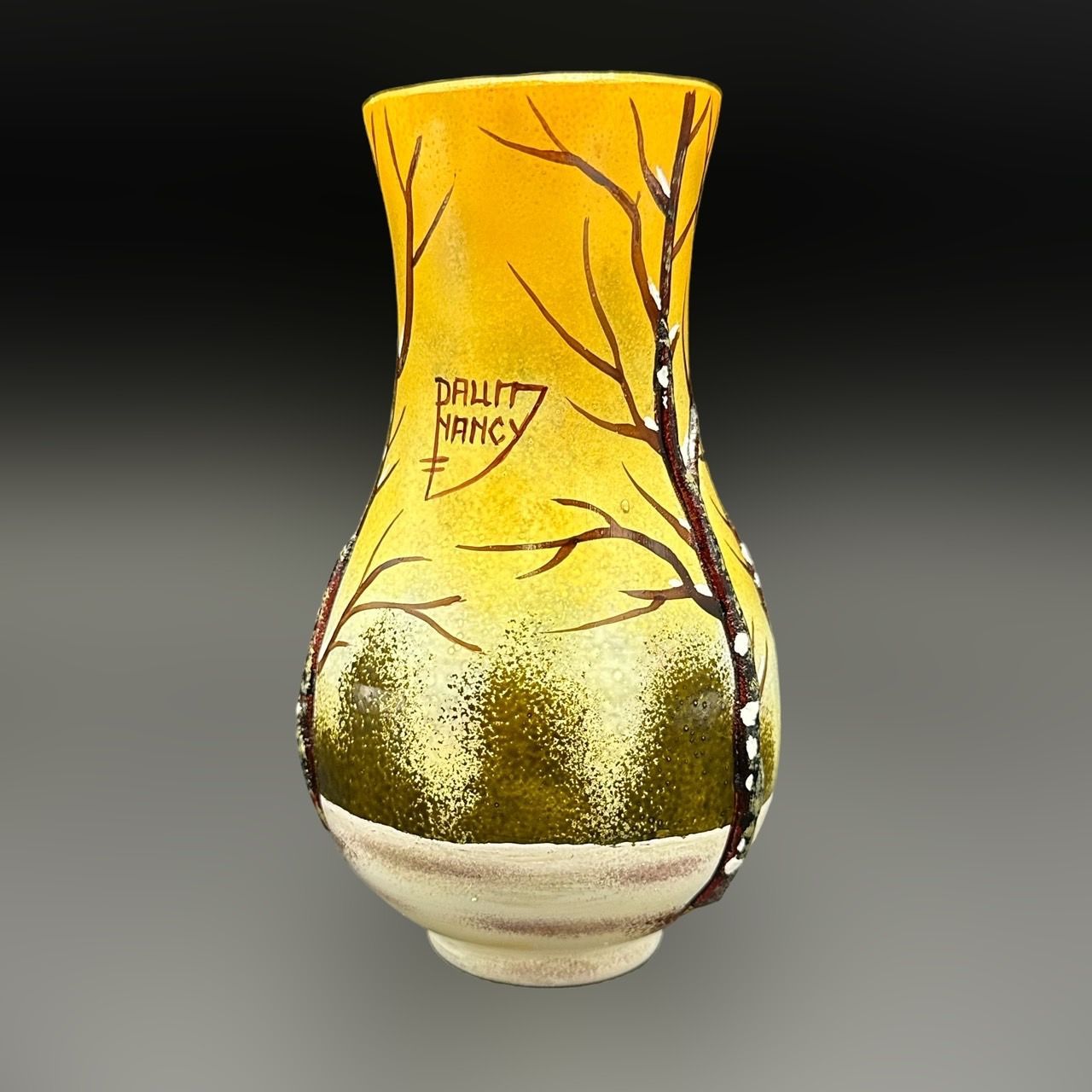 商品サイズ【証明書】ドームナンシー　花瓶　技法アンテルカレール　被せガラス　高さ14cm